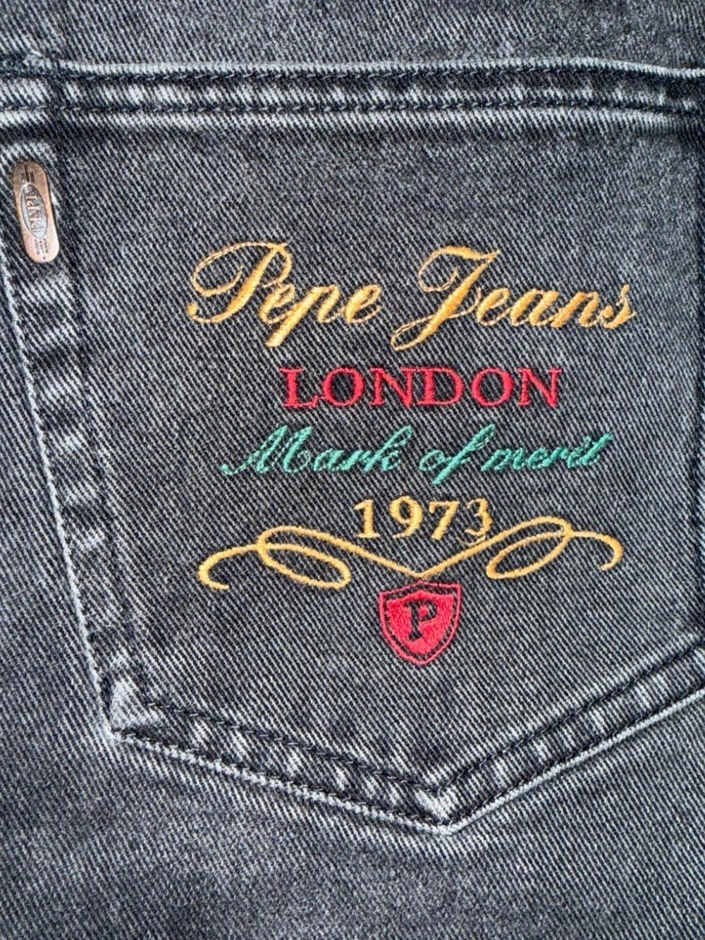 VTG Pepe Jeans London Daphne Black Mom Jeans High Waist Tapered 27x30